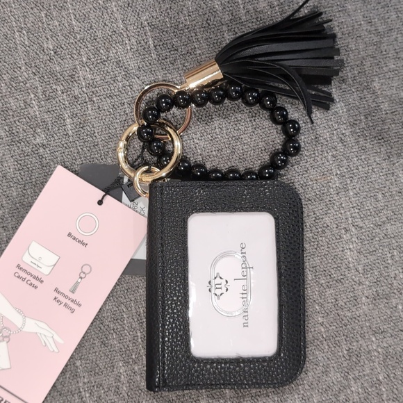 Nanette Lepore Bundle card case/ key ring or bag charm/bracelet, NWT - Picture 3 of 4